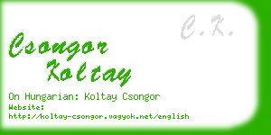 csongor koltay business card